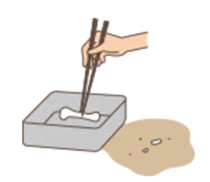 ご家族によるお骨上げ